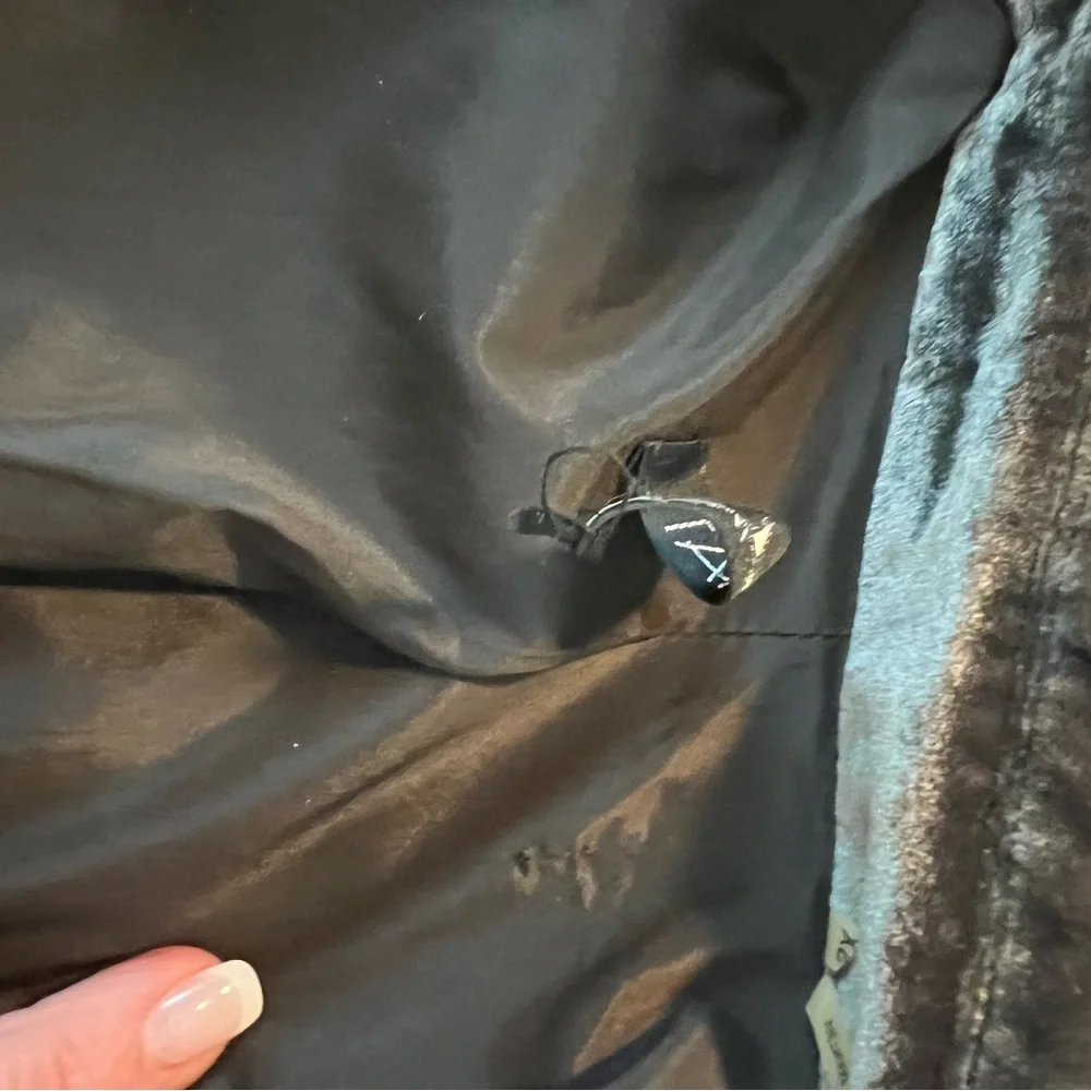 Tahari. Velour dark charcoal blazer. Size XS - Picture 5 of 8